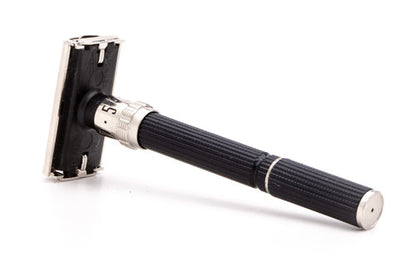 Gillette Super Adjustable "Black Beauty" DE Safety Razor | Factory Nickel Revamp