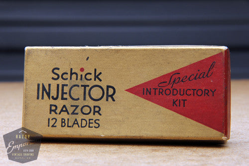 Schick 1950's Special Introductory Kit Injector with Cream Bakelite Handle & Orig. Box