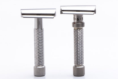 Rex Supply Co. | Sentry Slant Three Piece Stainless Steel Double Edge Razor