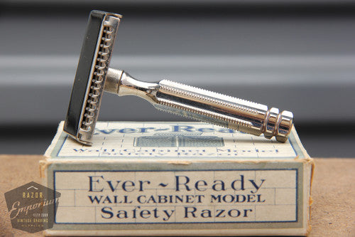 Ever-Ready 1912 Style Single Edge Safety Razor in Metal Wall Hanger in original packaging