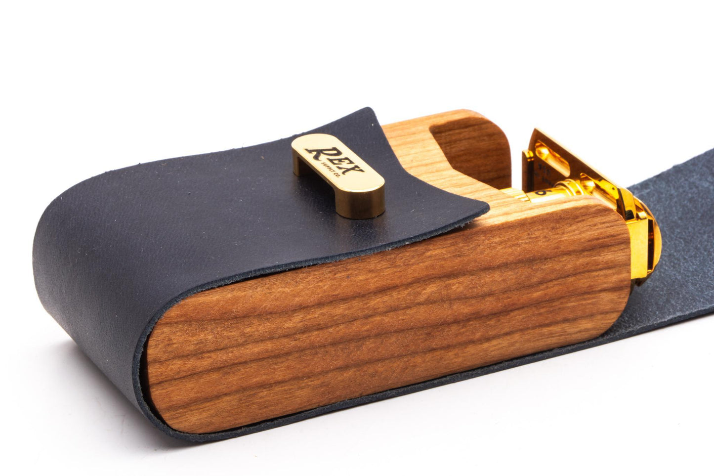 Rex Supply Co. | Navy & Gold Double Edge Safety Razor Case