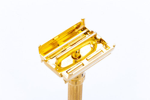 1965 K2 Gillette Slim Aristocrat Adjustable DE Safety Razor | 24K Gold Revamp