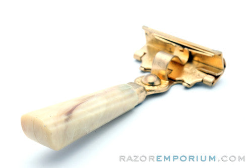 1950's Schick Gold & Cream Safety Injector Razor