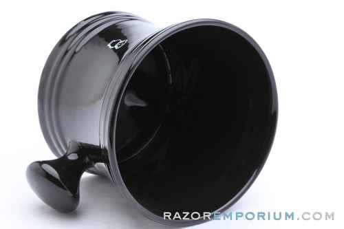 Jumbo Barbershop Style Shaving Mug | Black