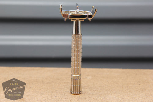 Gillette 1953 Notched Super Speed Safety Razor * Nickel REVAMPED