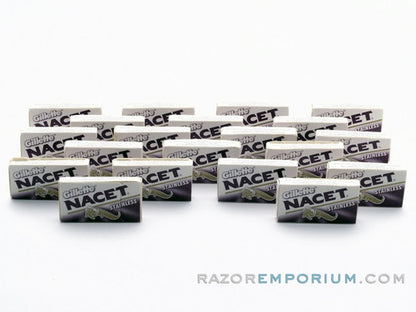 Gillette Nacet Stainless Double Edge (DE) Razor Blades