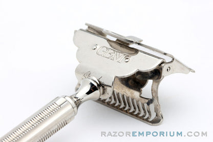 1930s Gem 1912 Damaskeene Style Single Edge Safety Razor Set