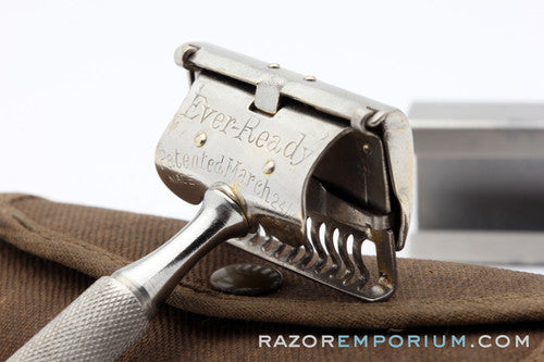 1918 Ever-Ready Single Edge Razor WWI Khaki Army Set