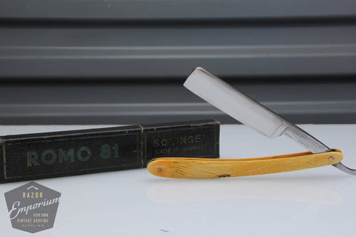 5/8" Romo Half Hollow Ground | Solingen, Germany Square Point Straight Edge