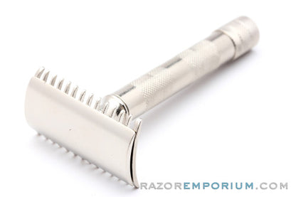 1920's MEM German Open Comb "Old Type Style" Safety Razor | Factory Nickel Revamp