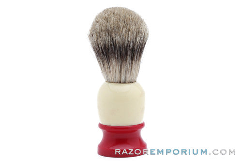 Vintage Ever-Ready Red & Cream Shaving Brush - 21mm Super Fine Badger