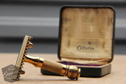 Gillette 1920's Milady Decollete DE Safety Razor in Leather Case