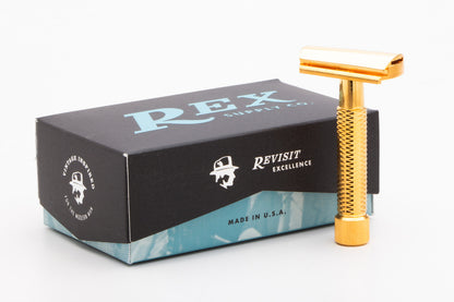 Rex Supply Co. | Sentry Slant Three Piece Stainless Steel Double Edge Razor