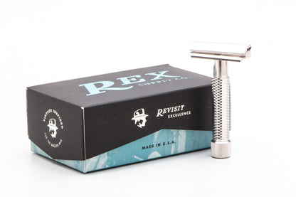 Rex Supply Co. | Sentry Slant Three Piece Stainless Steel Double Edge Razor