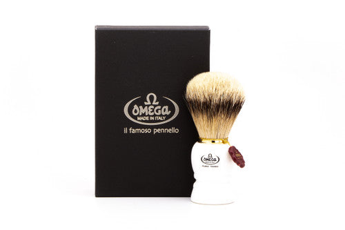 Omega 643 Silvertip Badger Shaving Brush