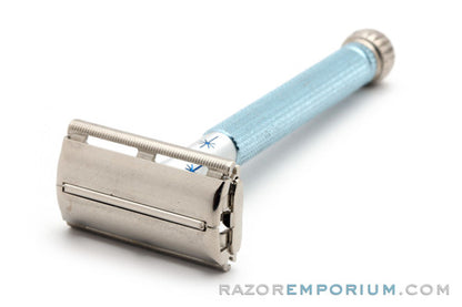 1966 Gillette Blue Star Lady Gillette DE Safety Razor L1 - Good