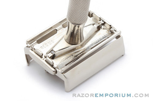 1952 Gillette TTO Super Speed DE Safety Razor X3 Factory Nickel