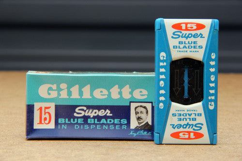 Gillette Blue Double Edge (15) - New Old Stock (NOS) Razor Blade Dispenser