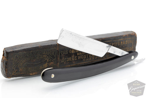 5/8" George Wostenholm & Sons Celebrated Pipe Straight Razor | Original Scales | Sheffield