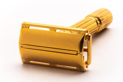 1959 E1 Gillette  Fatboy Adjustable TTO Double Edge Safety Razor | Champagne Revamp