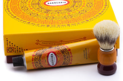 Antiga Barbearia de Bairro Classic Shaving Set Ribeira Porto (Orange) Boar + Tube