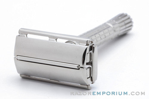 1956 Gillette Flair Tip DE Super Speed Safety Razor B4 Factory Nickel