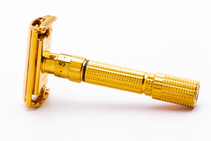 1958 D3 Gillette Executive Fatboy Adjustable Safety Razor | 24K Gold Revamp