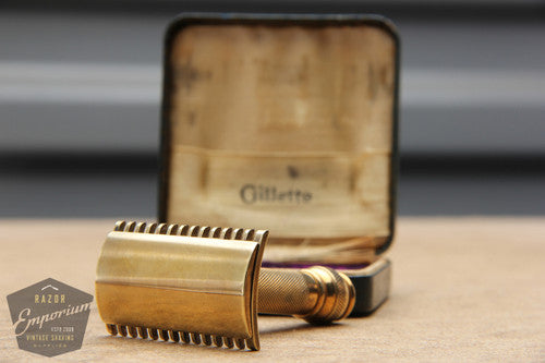 Gillette 1920's Milady Decollete DE Safety Razor in Leather Case