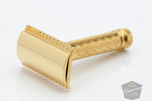 1922 Gillette New Improved Tuckaway Safety Razor 24K Gold Revamp