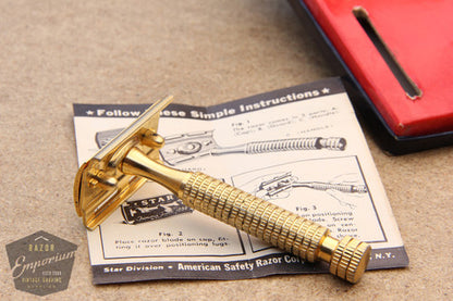 Star Double Edge Safety Razor Model 100 USA in Cardboard Box