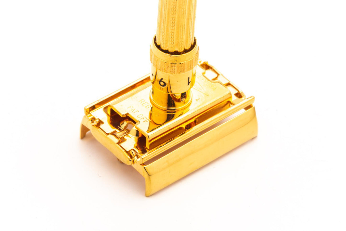 1968 N2 Gillette Slim Executive Adjustable DE Safety Razor | 24k Gold Revamp