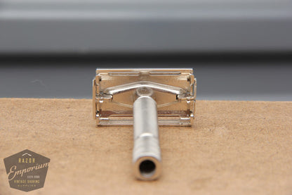 Gillette 1953 Notched Super Speed Safety Razor * Nickel REVAMPED