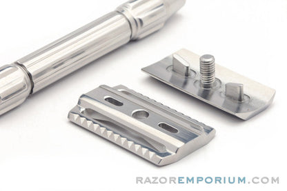 Raw Shaving RS-10 Stainless Steel Safety Razor with Mild & Aggressive Guards