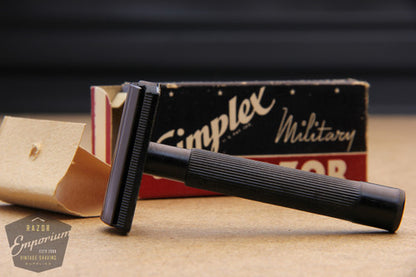 Simplex Military Double Edge Safety Razor - Bakelite Handle New Old Stock