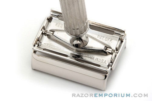 1948-51 Gillette Aristocrat TTO DE Safety Razor Nickel Revamp