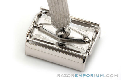 1948-51 Gillette Aristocrat TTO DE Safety Razor Nickel Revamp