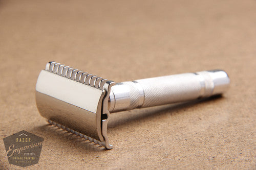 Gillette 1930's NEW DE 3 Piece Safety Razor *  REVAMPED - Nickel