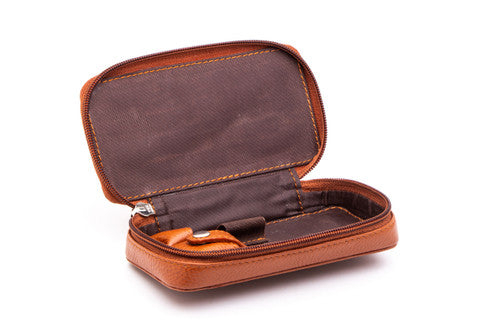 Parker | Leather Wallet Size Safety Razor Travel Case