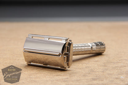 Gillette 1957 Flair Tip Super Speed Safety Razor C1 * Nickel REVAMPED