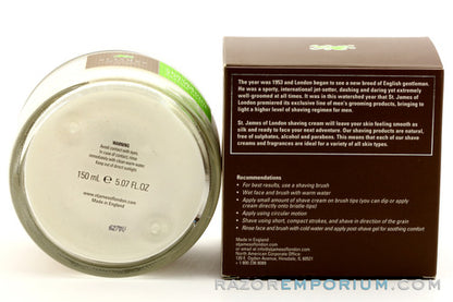 St. James of London | Cedarwood & Clarysage Shaving Cream Jar