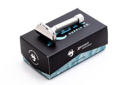 Rex Supply Co. | Sentry Slant Three Piece Stainless Steel Double Edge Razor