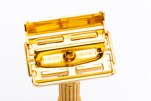 1958 D3 Gillette Executive Fatboy Adjustable Safety Razor | 24K Gold Revamp