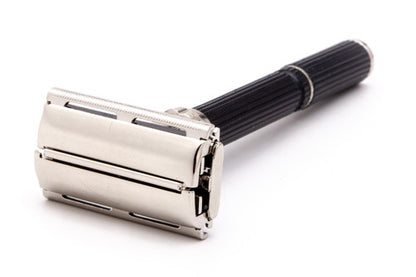 Gillette Super Adjustable "Black Beauty" DE Safety Razor | Factory Nickel Revamp