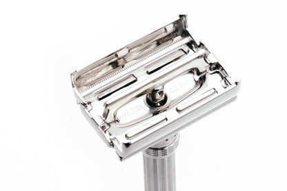 1968 N4 Gillette Slim Adjustable Safety Razor | Factory Nickel Revamp