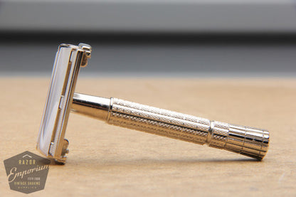 Gillette 1957 Flair Tip Super Speed Safety Razor C1 * Nickel REVAMPED