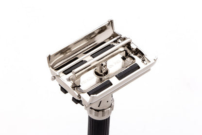 Gillette Super Adjustable "Black Beauty" DE Safety Razor | Factory Nickel Revamp