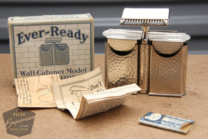 Ever-Ready 1912 Style Single Edge Safety Razor in Metal Wall Hanger in original packaging