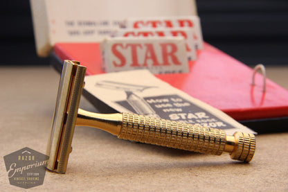 Star Double Edge Safety Razor Model 100 USA in Cardboard Box