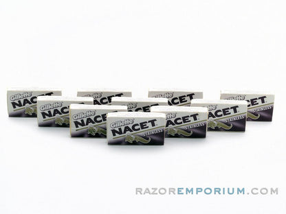 Gillette Nacet Stainless Double Edge (DE) Razor Blades