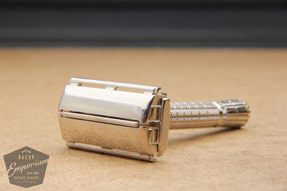 Gillette 1959 Flair Tip Super Speed Safety Razor E2 * Nickel REVAMPED